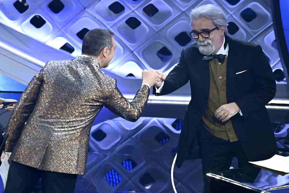 Amadeus e Beppe Vessicchio