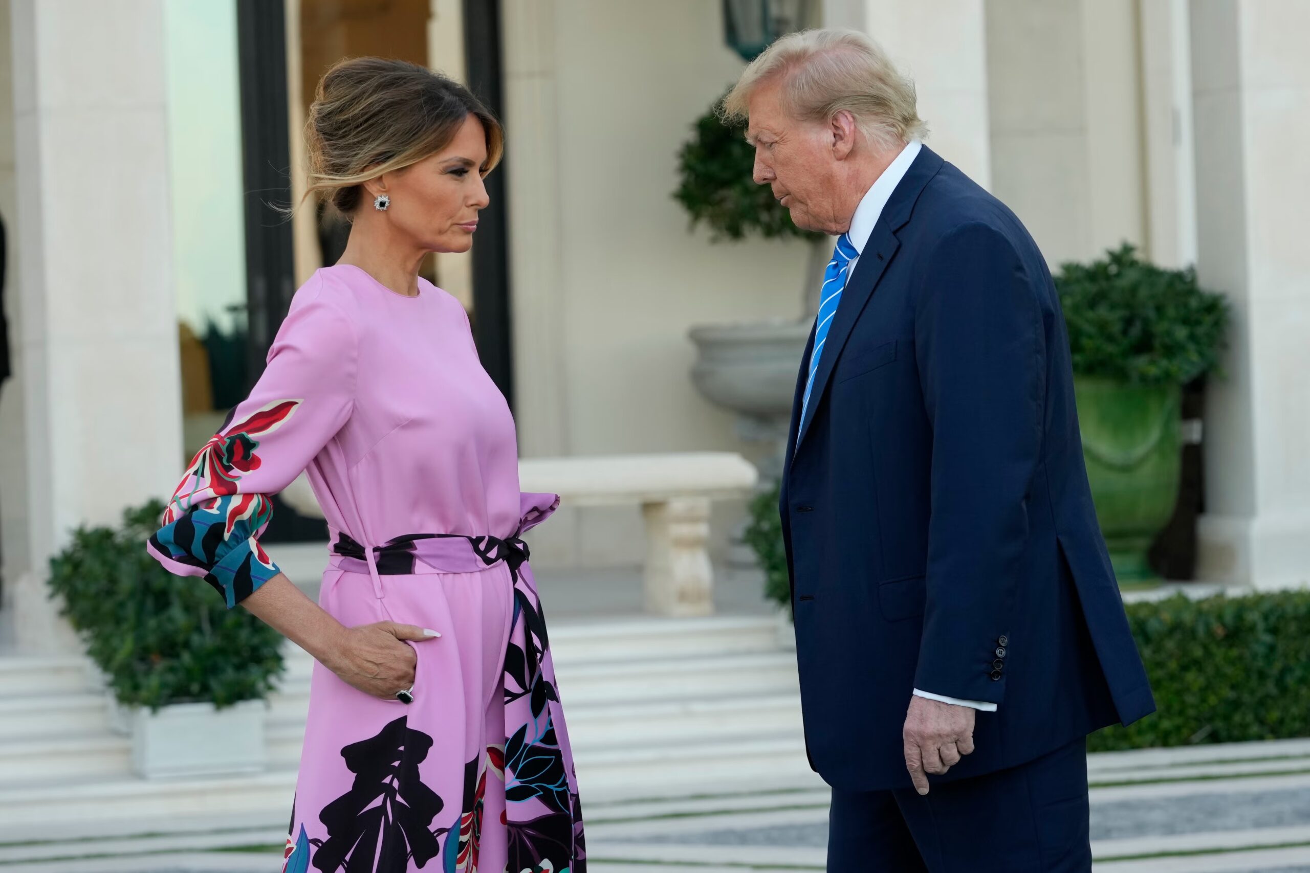 Donald Trump con la moglie Melania a Palm Beach