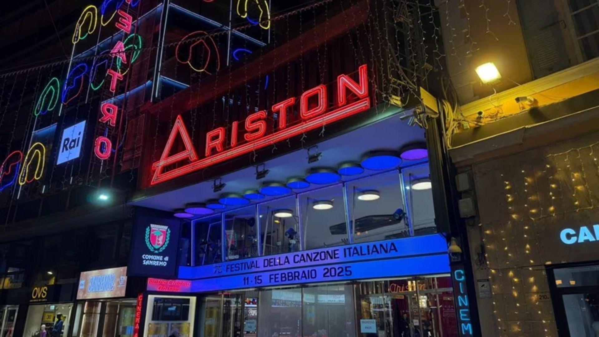 Il teatro Ariston a Sanremo