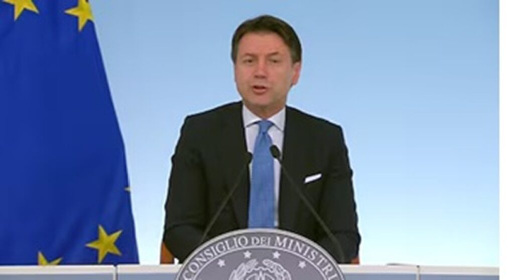 Il Presidente del Consiglio Giuseppe Conte annuncia il DPCM il 9 marzo 2020